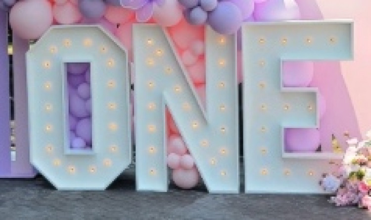 4 Foot "ONE" Marquee rental