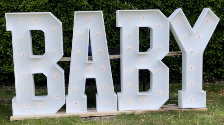 4' Tall "BABY" Marquee rental